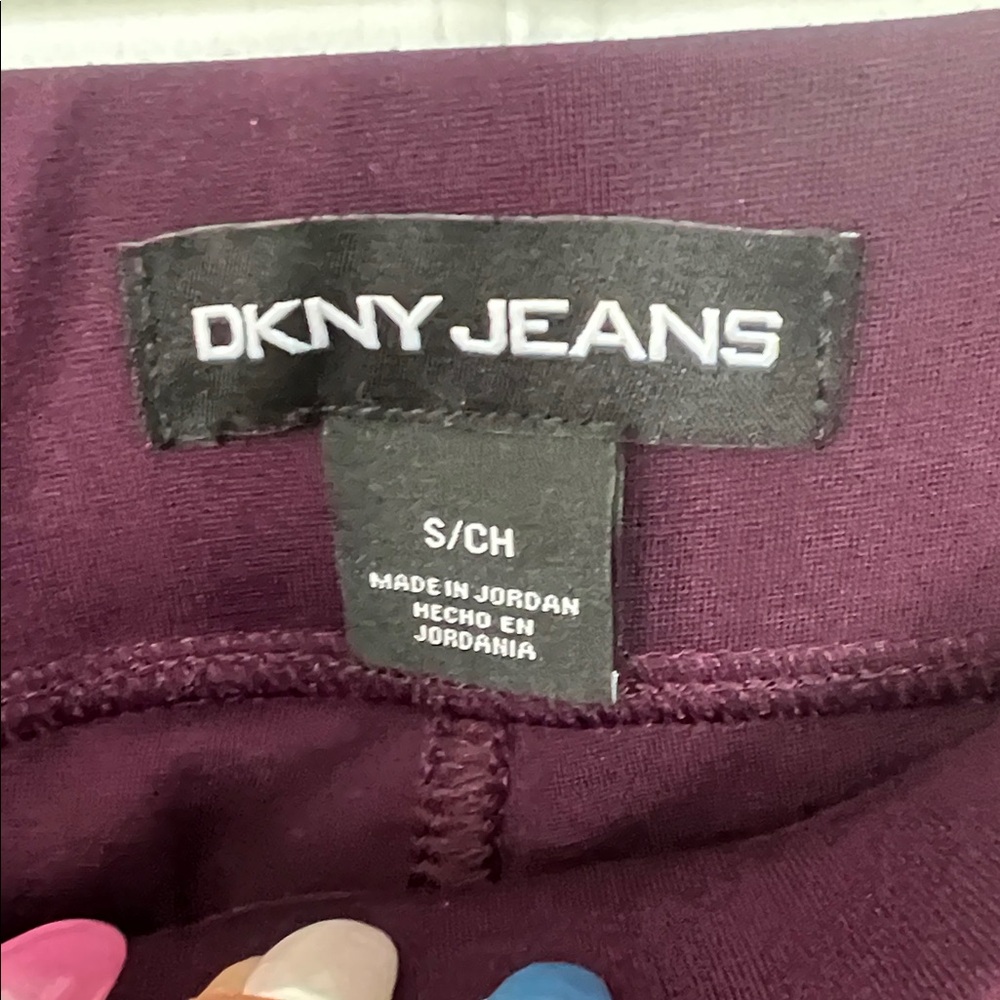 DKNY Women's Dark Purple Skinny Pants - Picture 2 of 3